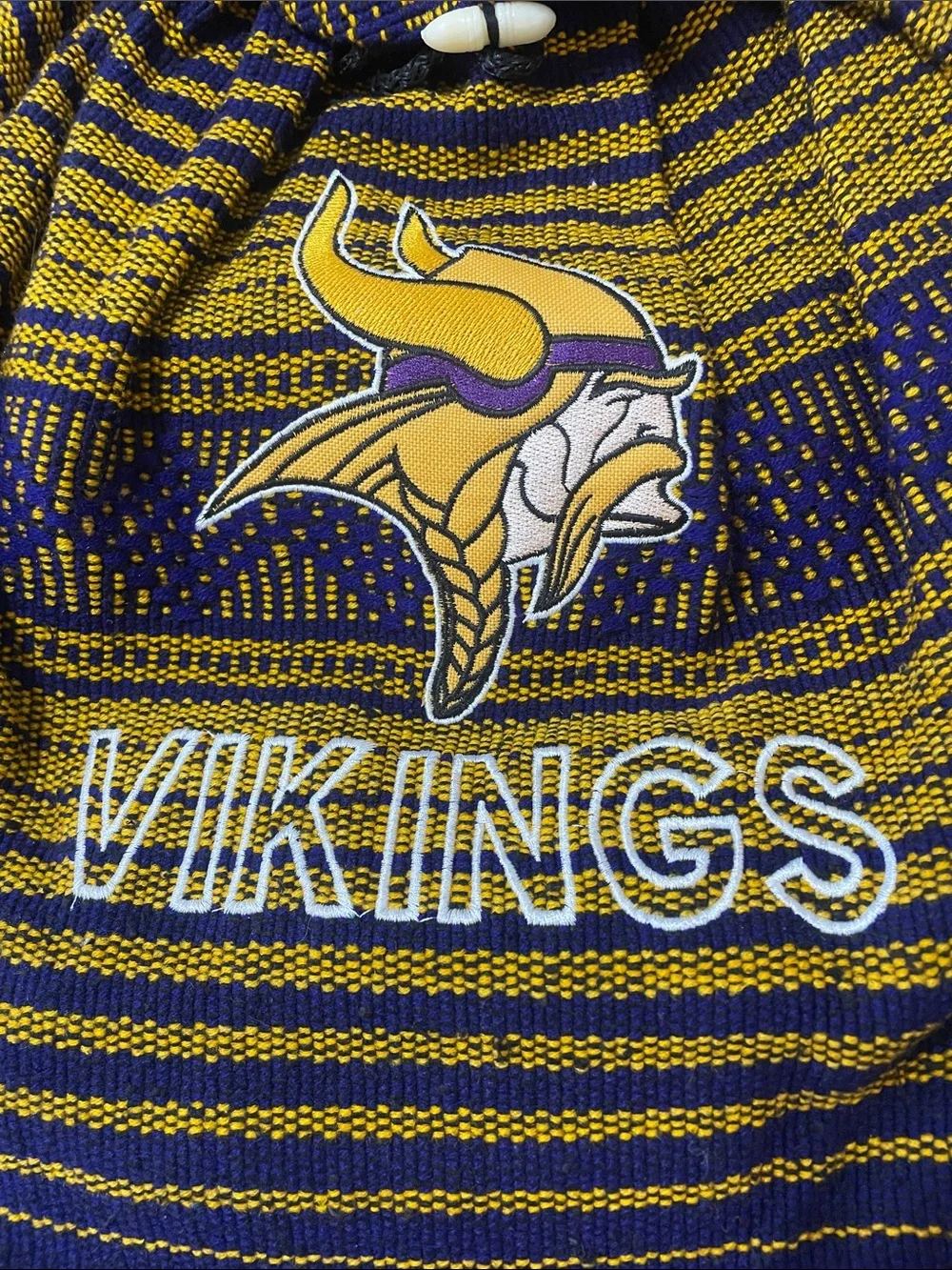 Minnesota Vikings Knit Backpack - Purple & Gold NWOT